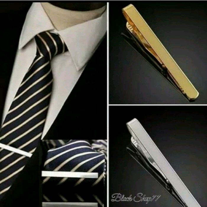 pria-dasi- penjepit dasi polos import murah gold silver - gold -dasi-pria.
