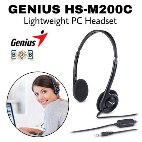 ITSTORE Headset Headphone Kabell AUX 3.5mm murah 450 m-tech genius garansi