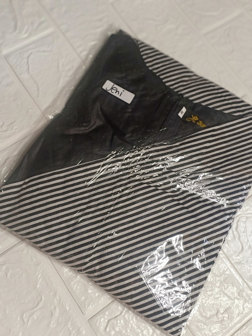 Tunik Kombi Salur Wedda Atasan Baju Batik Wanita Modern