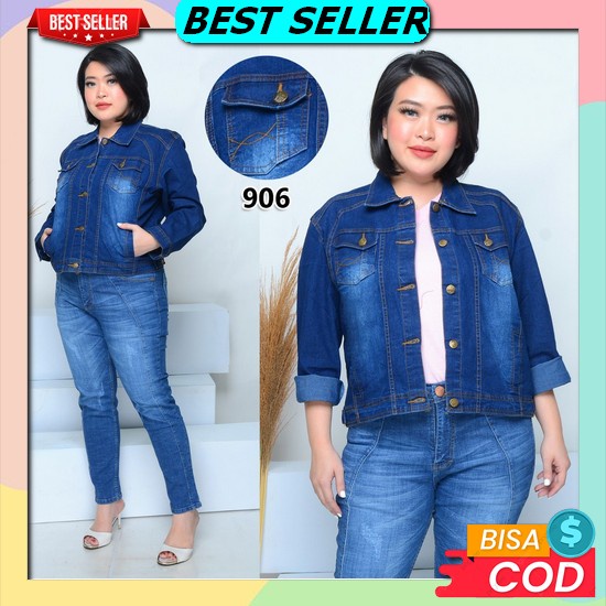Jaket Cewek Naila Bhn Jeans Wash Warna Biru Muda Jacket Denim Levis Jins Branded Distro Murah Impo M