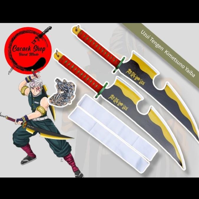 NICHIRIN PEDANG KAYU UZUI TENGEN DEMONSLAYER COSPLAY