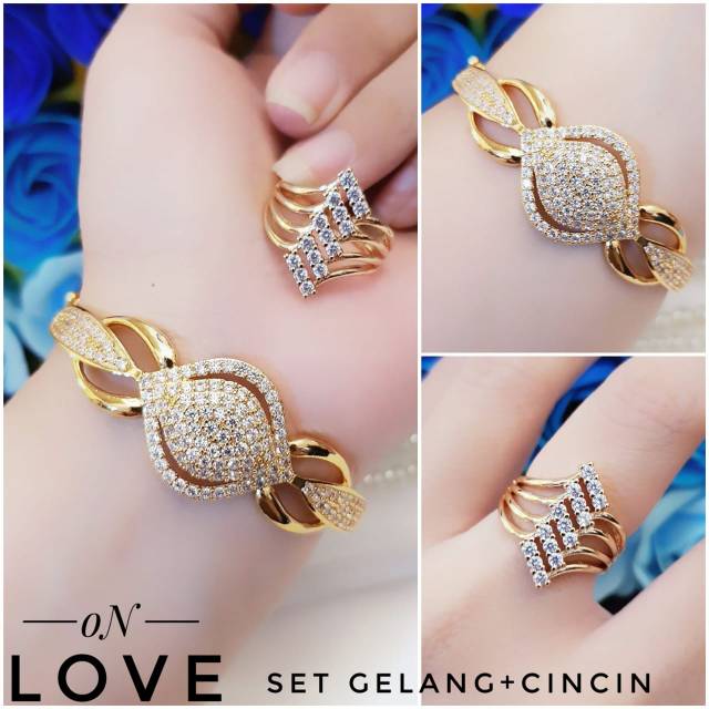 Xuping set perhiasan lapis emas 24k 0709h