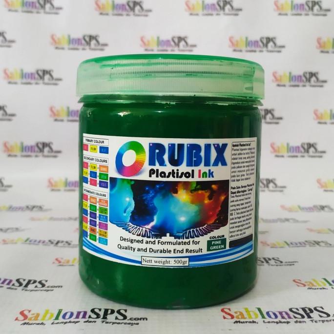 

Ink | Tinta Sablon Plastisol Rubix Pine Green Hijau Pinus 500Gr