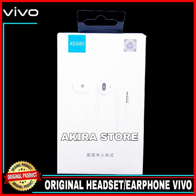 Headset Earphone Vivo S1 S1 Pro V7 V9 V9 Pro V11 V11 Pro V11i V15 V15 Pro V17 Pro Z1x Original 100%