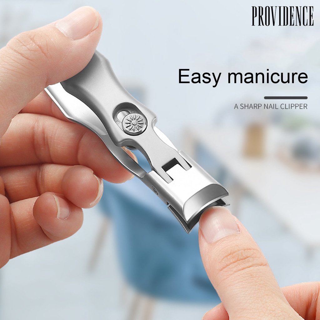 1 Set Gunting Kuku Bahan Stainless Steel Anti Slip Dengan Case Pelindung Untuk Manicure Pedicure