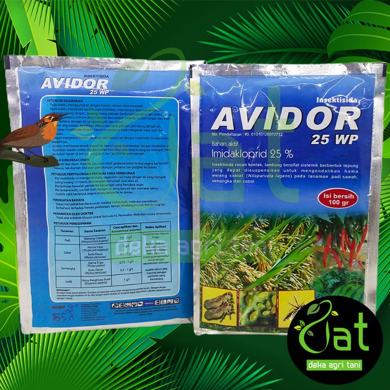 INSEKTISIDA AVIDOR 25 WP - BAHAN AKTIF IMIDAKLOPRID 25 WP (25%)