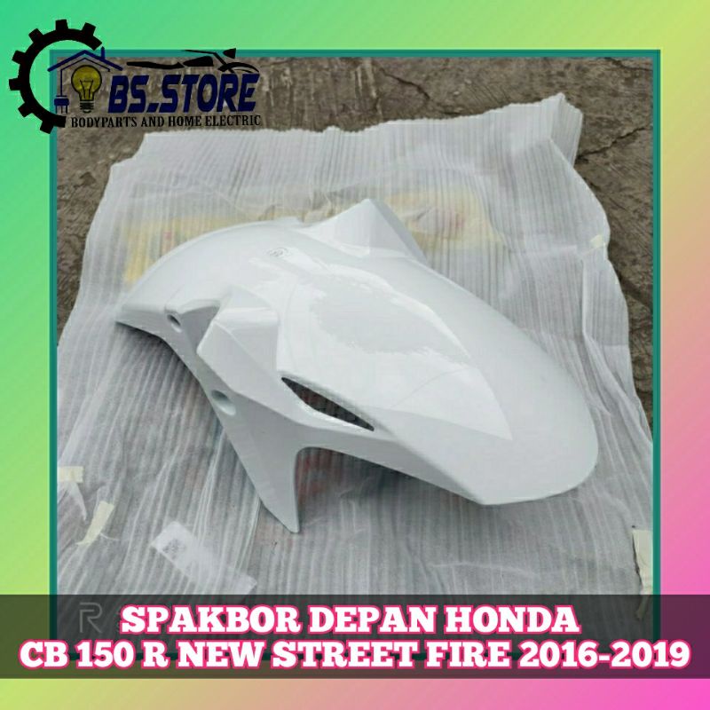 SPAKBOR DEPAN HONDA CB 150 R NEW STREETFIRE PUTIH 2016 2017 2018 2019 | FRONT FENDER CB 150 R NEW PUTIH 2016 2018 2019