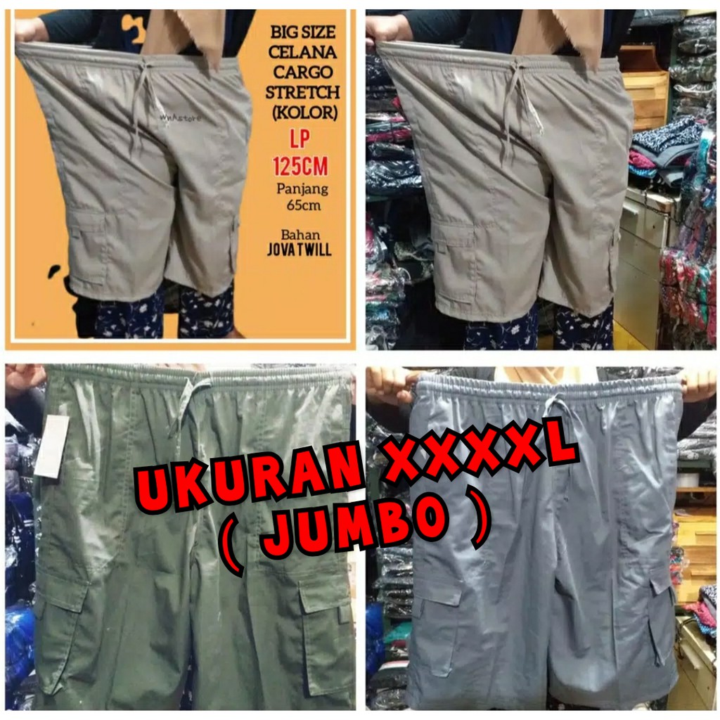 {CARGO} Celana Pendek Pria CARGO SUPER JUMBO / Celana  7/8 CARGO BIG SIZE