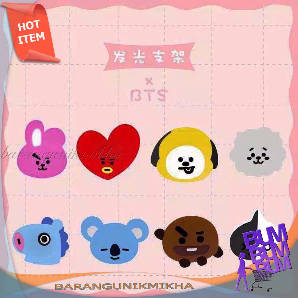 Popsocket 3D Karakter BTS / 3D Cartoon Popsockets/ POP SOCKET BTS / POP SOCKET KARAKTER PREMIUM