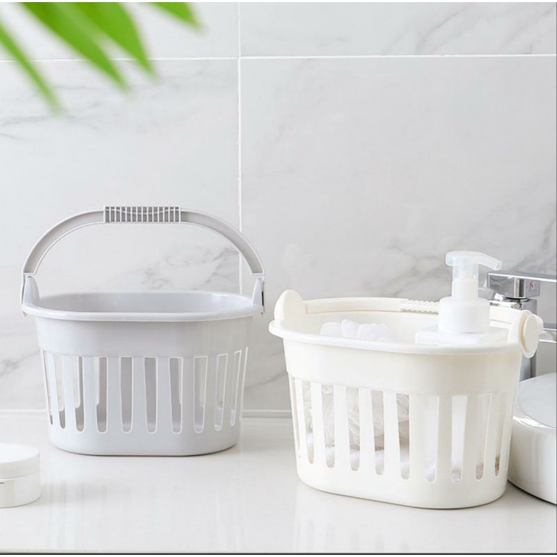 Keranjang Mandi Serbaguna Plastik Basket Multifungsi Storage Bath Set Kitchen Organizer Sabun Shampoo