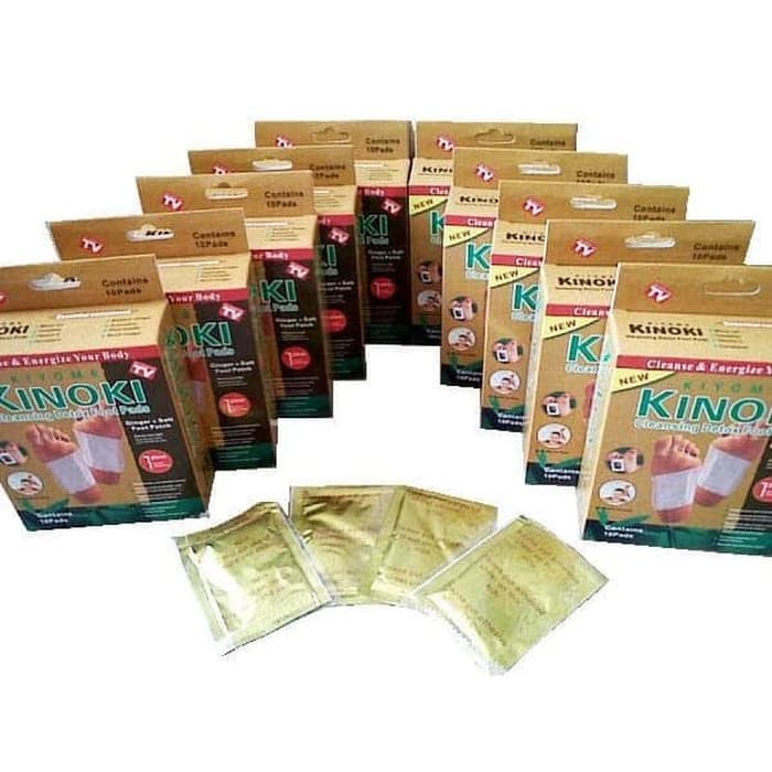 Kinoki Gold Koyo Kaki Ginger Detox Foot Patch / Koyo Jahe Pembuang Racun Tubuh / Koyo Herbal Penyerap Racun / 1 Box isi 10 PCS