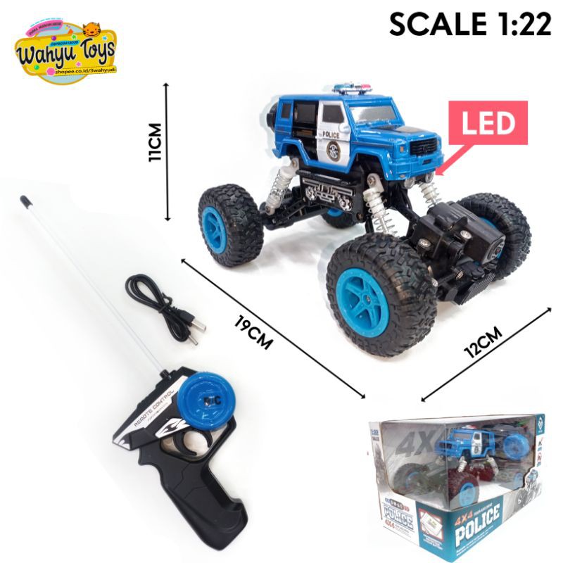 MOBIL REMOTE CONTROL RC JEEP POLISI 4WD MURAH