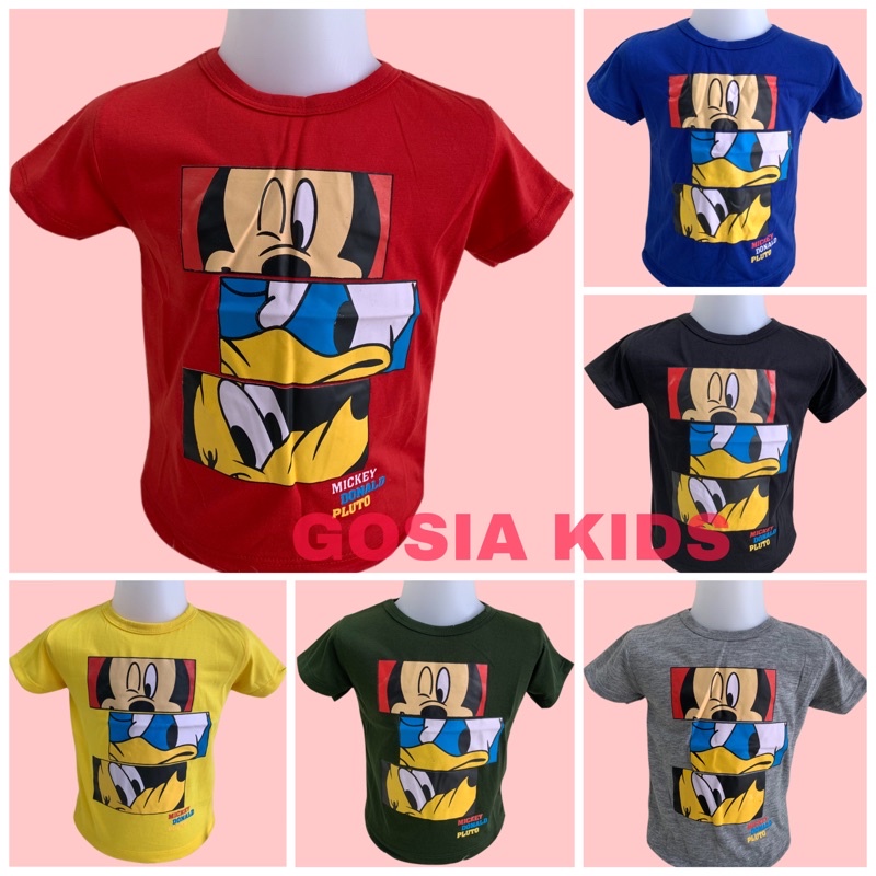 Baju kaos anak mickey puzzle unisex | kaos anak distro mickey | baju atasan anak laki laki perempuan mickey donald