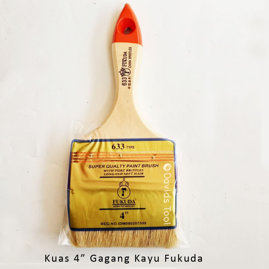 Koas Cat Tembok Kuas Kayu 4 Inch Fukuda