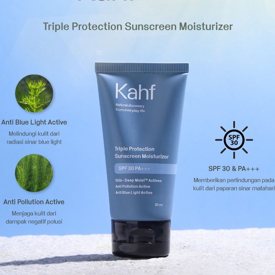 Kahf Triple Protection Sunscreen Moisturizer SPF 30 PA+++ 30 ml - Sunscreen Pria