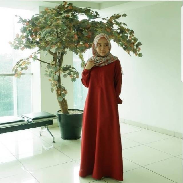Cairo Abaya Maroon (Rathanassa.Id)