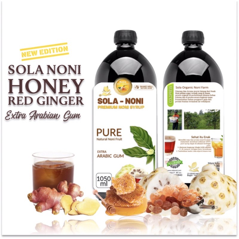 

Noni Red Ginger. Sari Buah Mengkudu 100 % Asli Solanoni