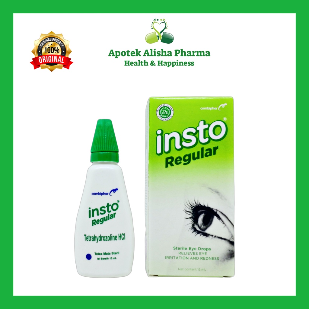 INSTO EYE DROPS 7,5/15ml/INSTO DRY EYES DROPS 7,5ml-Insto Tetes Mata Iritasi Ringan/Mata Merah/Mata Kering Kena Debu/Polusi Udara/Insto Tetes Mata Regular/Insto Hijau