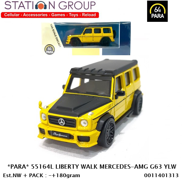 PARA 55164L LIBERTY WALK MERCEDES-AMG G63 YELLOW 1-64 - DIECAST