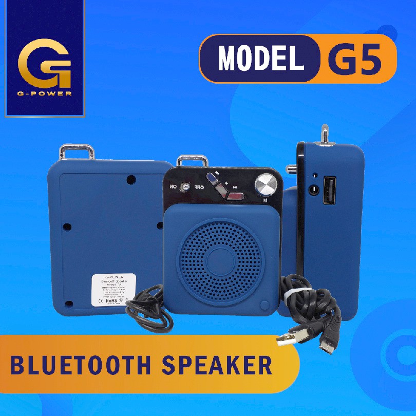 GPOWER SPEAKER BLUETOOTH G5 GARANSI RESMI 6BULAN SUPER BASS MINI PORTABLE