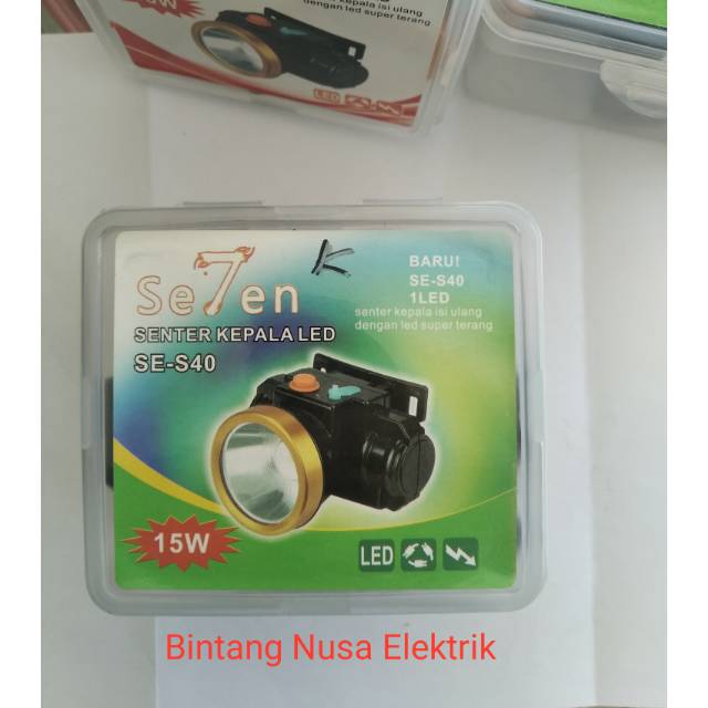 Senter Kepala 15 Watt Kuning Seven / Muxindo