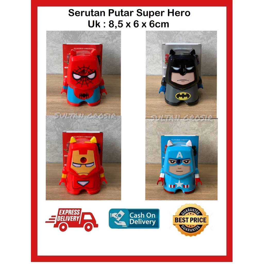 

RAUTAN PUTAR PENSIL / SERUTAN PUTAR / SHARPENER SUPER HERO