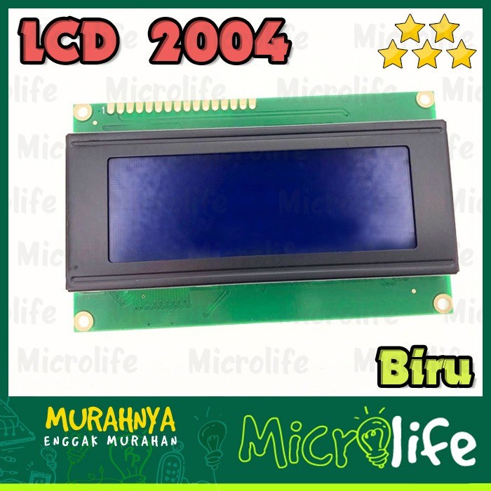 LCD 20x4 2004 Biru Display Arduino Raspberry