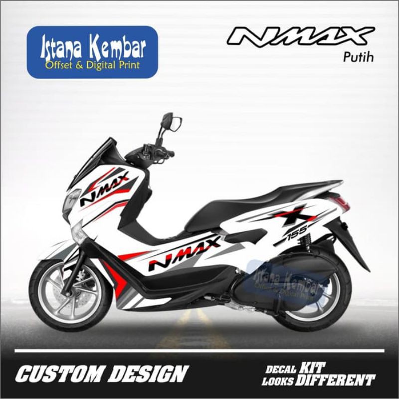 STICKER DECAL MOTOR YAMAHA NMAX HELLO KITTY CUSTOM  PREMIUM | STIKER CUSTOM |STIKER DECAL MOTOR NMAX