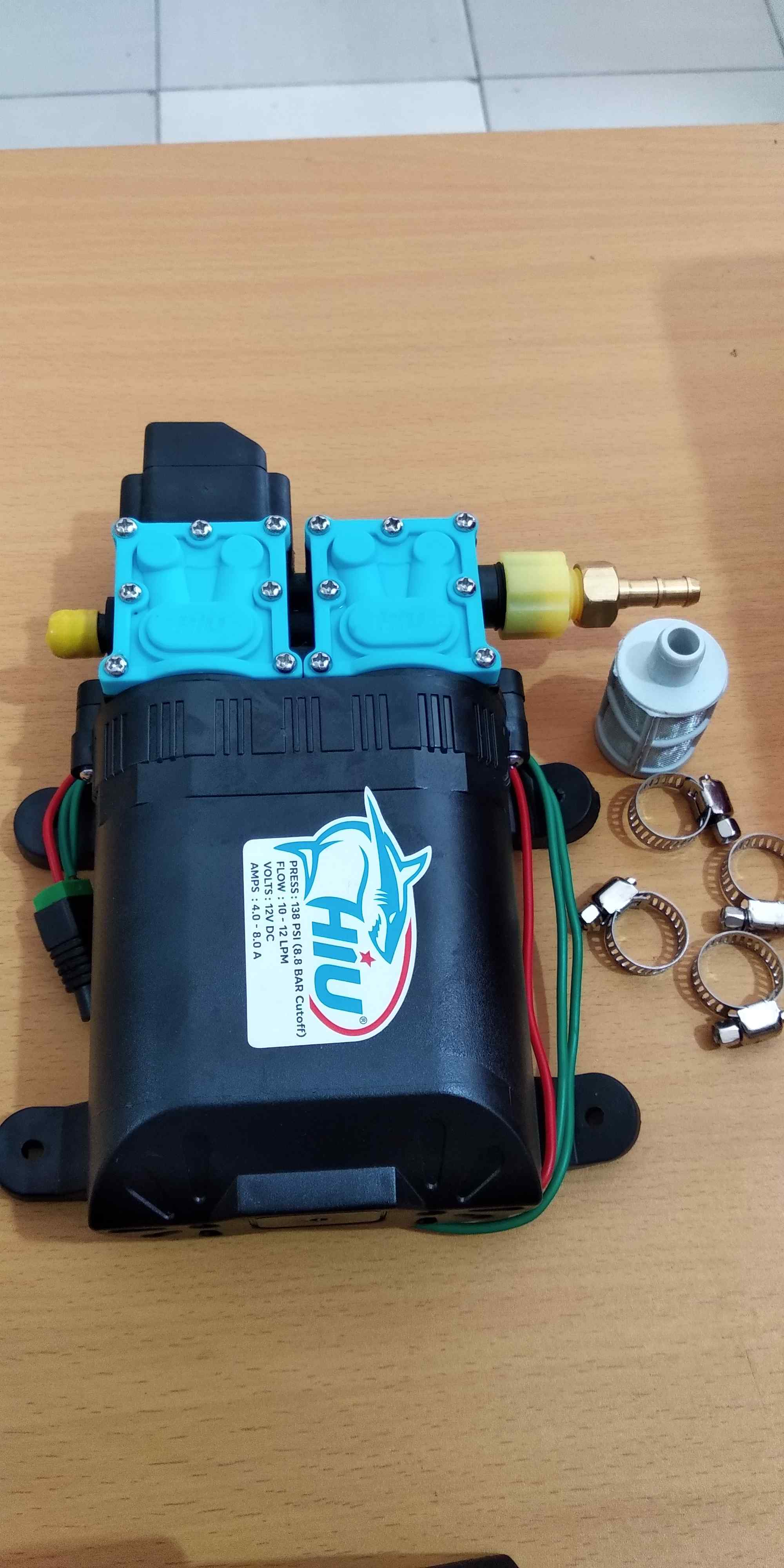 Dinamo Pompa Air Tekanan Tinggi Serbaguna Cucian Dobel Pump Hiu 138psi