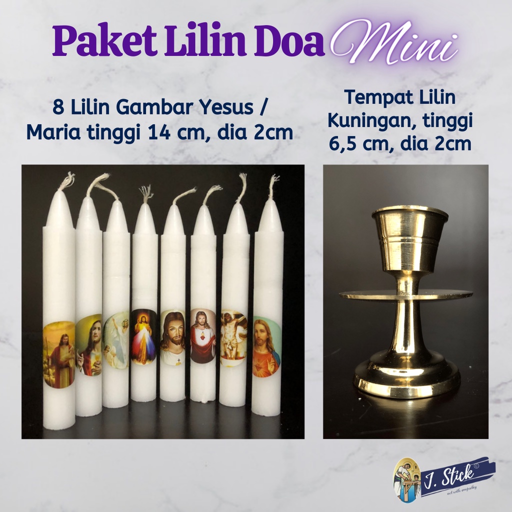 PAKET LILIN DOA Mini  (Lilin + Tempat Lilin)