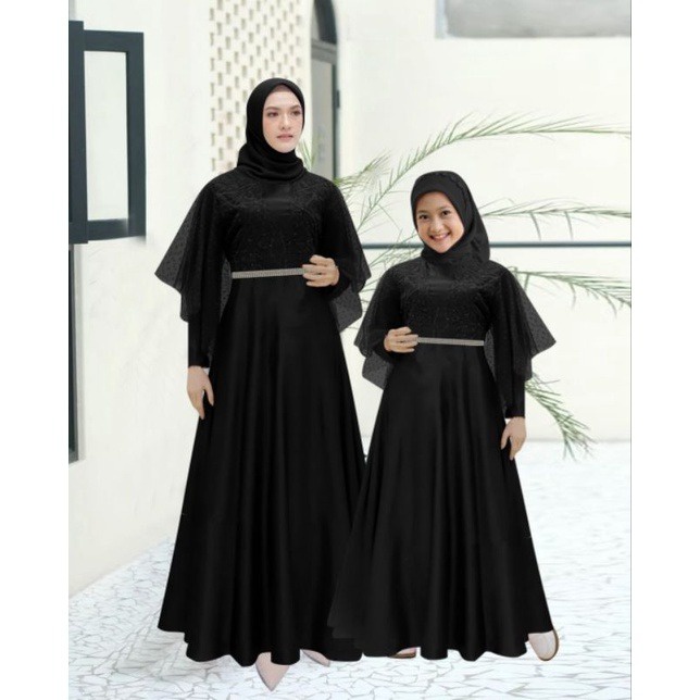 Gamis Terbaru Couple Kondangan Pasangan Ibu Dan Anak Maxi Couple Tiara Matt Moscrepe Good qualty premium