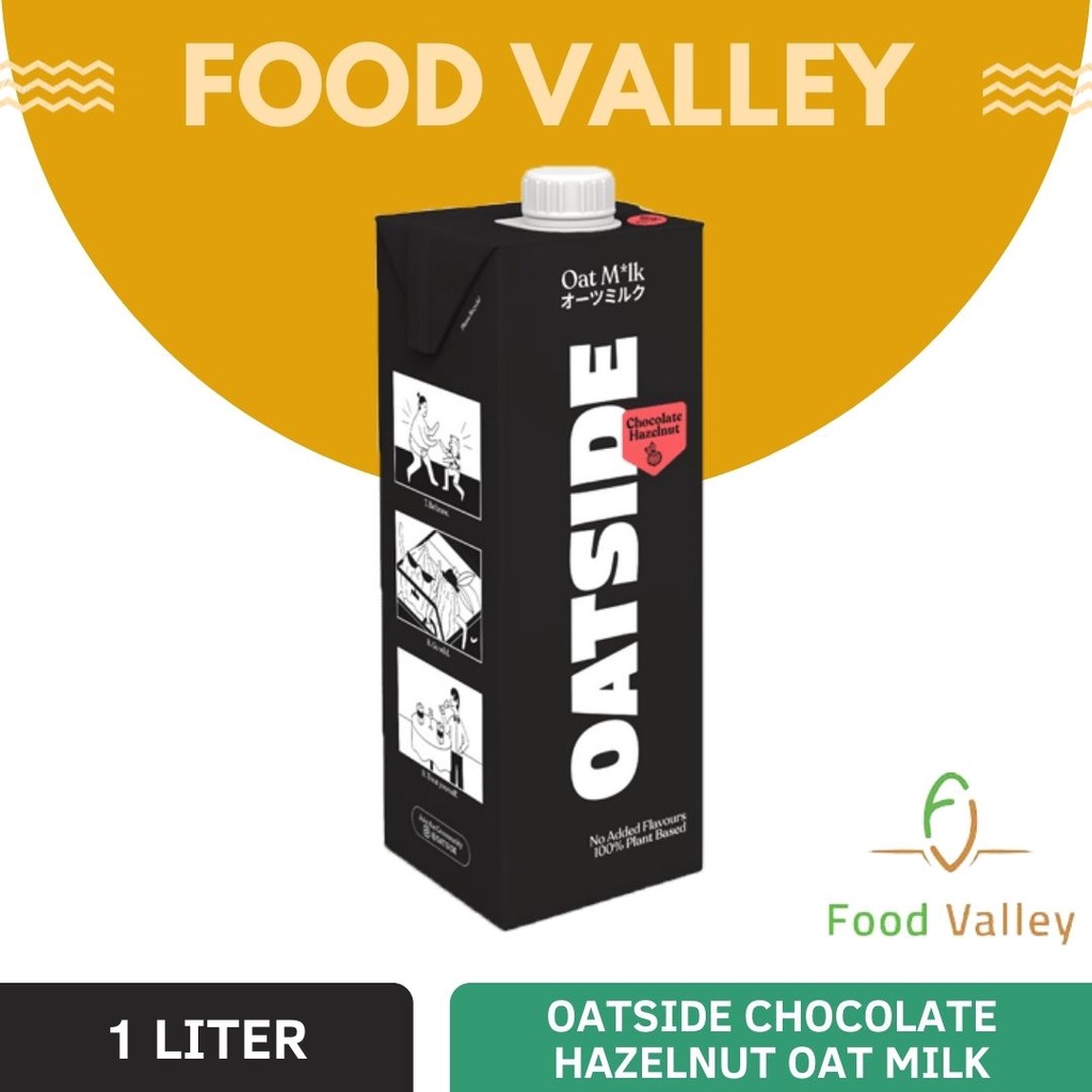 Jual Oatside Oat Milk 1L Chocolate Hazelnut ( Susu Oat Gandum