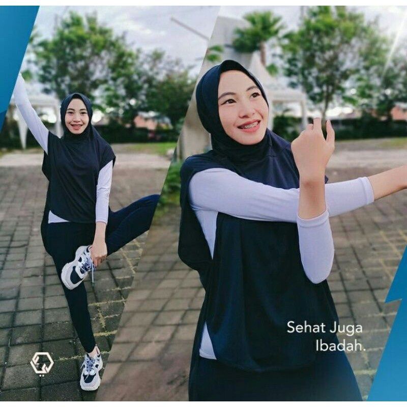 Hijab sporty olahraga / hijab renang / hijab olahraga / jilbab olahraga / hijab gowes / hijab senam