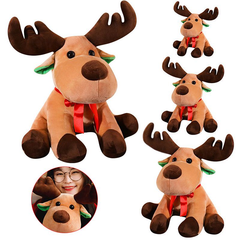 Elk Mainan Natal Mewah Boneka Rusa Plushie Boneka Xmas Hadiah Dekorasi Rumah Hiasan