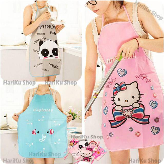 Celemek lucu apron anti air minyak dan debu keren bagus dan lucu