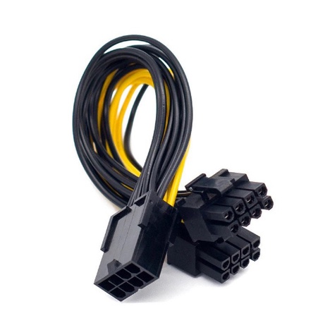 Kabel Power Splitter VGA 6 dan 8 pin Female to 2 x 8 Pin Male PCIE