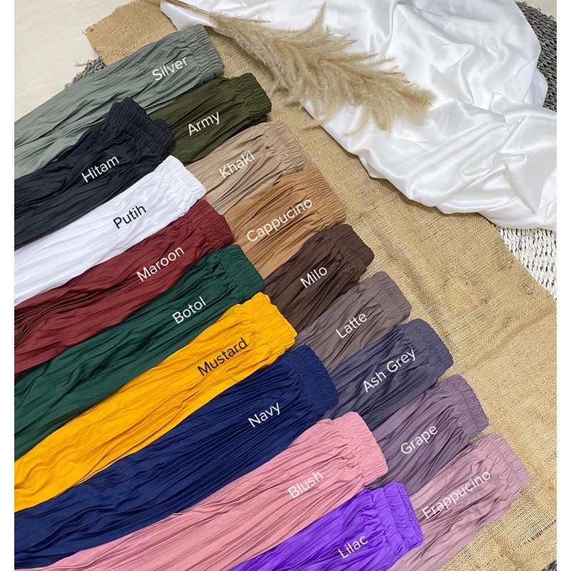 Rok Plisket Premium / Mayung / Skirt Wanita Muslim / Pleated / Remple Panjang