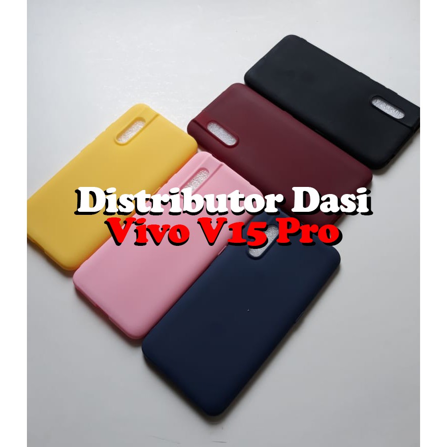 candy macaron softcase case tebal kondom hp Vivo V15 Pro Pink maroon kuning hitam navy