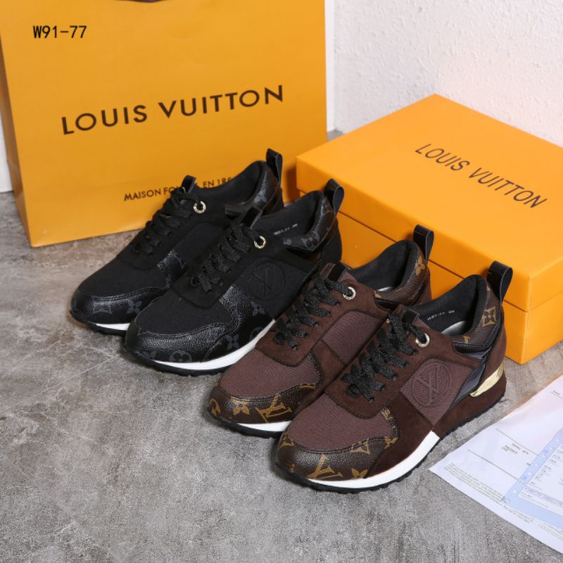 01,LOUIS VUITTON LV RUN AWAY SNEAKERS SEMI ORI WITH PAPERBAG W91-77*