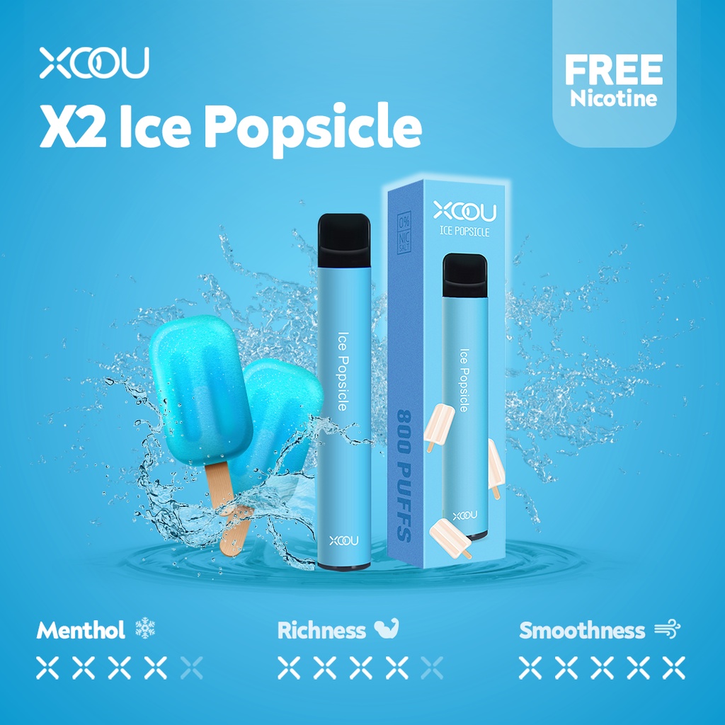 XOOU X2 Disposable Pods 0% Nicotine - Ice Popsicle