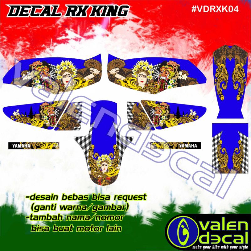 Stiker Striping Decal RX King full body bisa request custom GRATIS