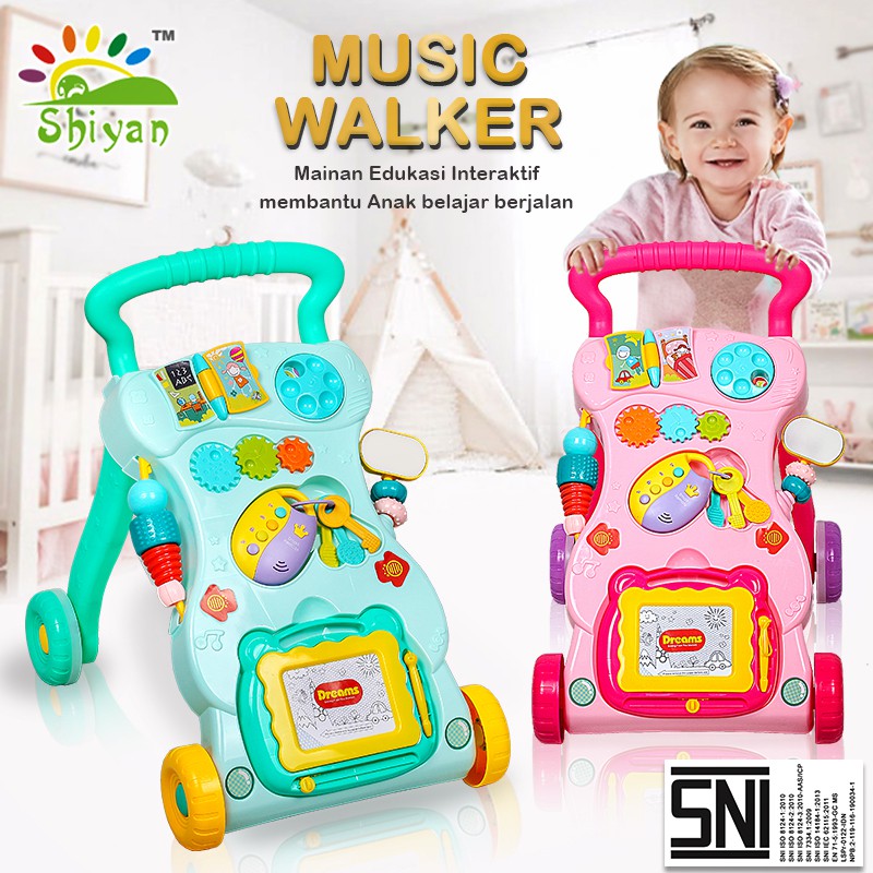 Shiyan mainan bayi dorong baby push walker dengan mainan Shiyan mainan bayi dorong baby push walker dengan mainan