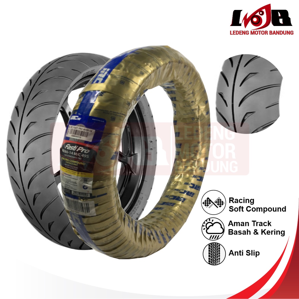 IRC 90/80-14 Fasti Pro Soft Compound Racing Ban Luar Motor Matic Balap