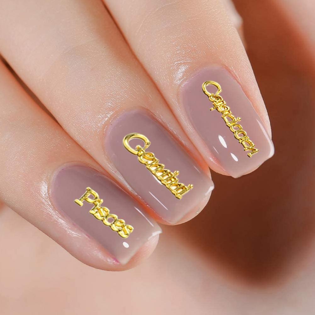 Agustin 3D Stiker Kuku DIY Tahan Lama Emas Indah Paduan Perekat Diri Nail Art Pesona