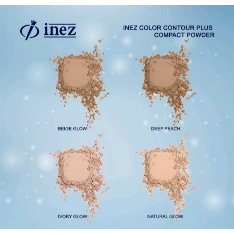 INEZ REFILL Color Contour Plus Compact Powder / Refill Bedak Padat Inez / Isi Ulang Bedak Inez Original 100% New Case