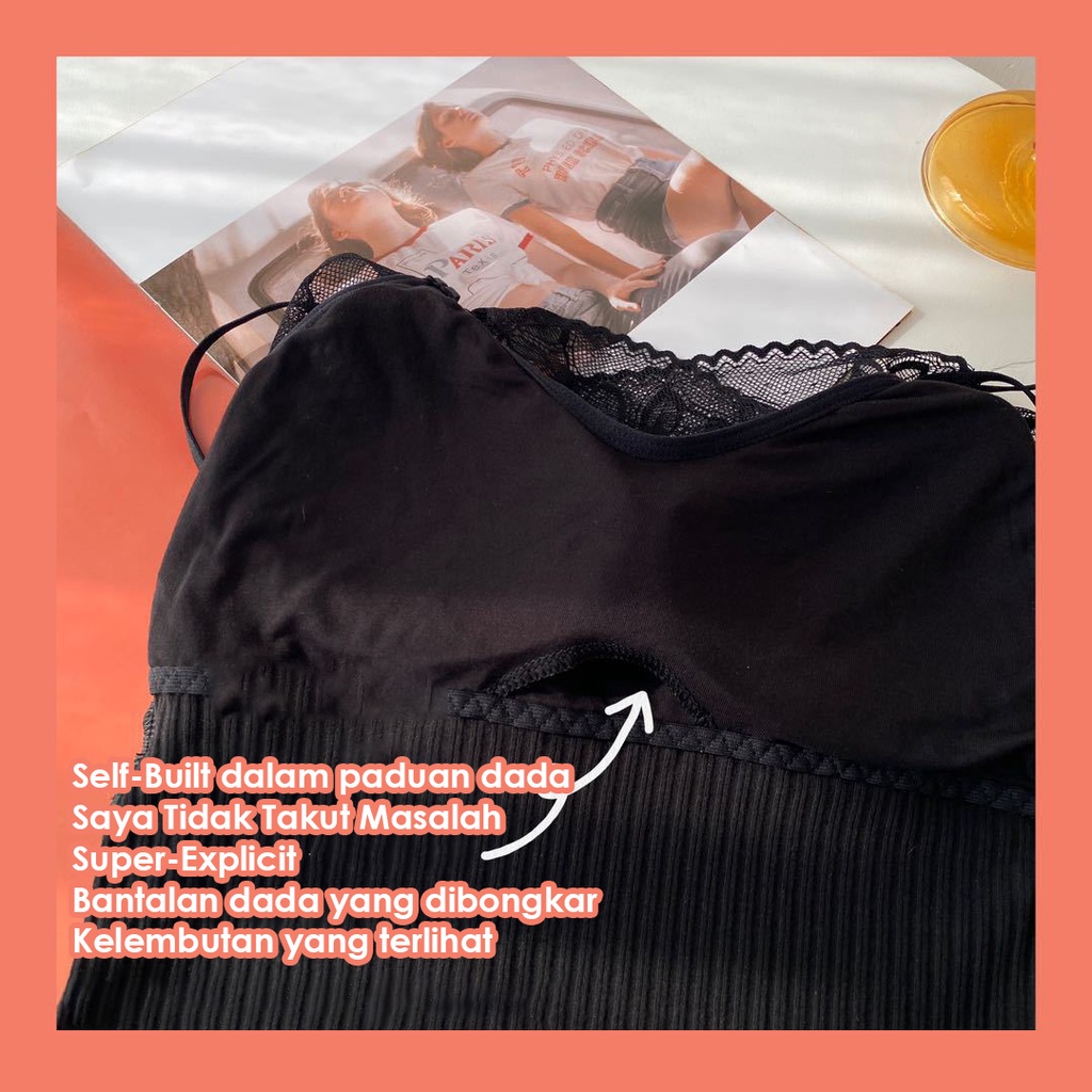 CJBH-8117 TINO Bralette push up tanpa kawat import/Bra wanita double lace murah