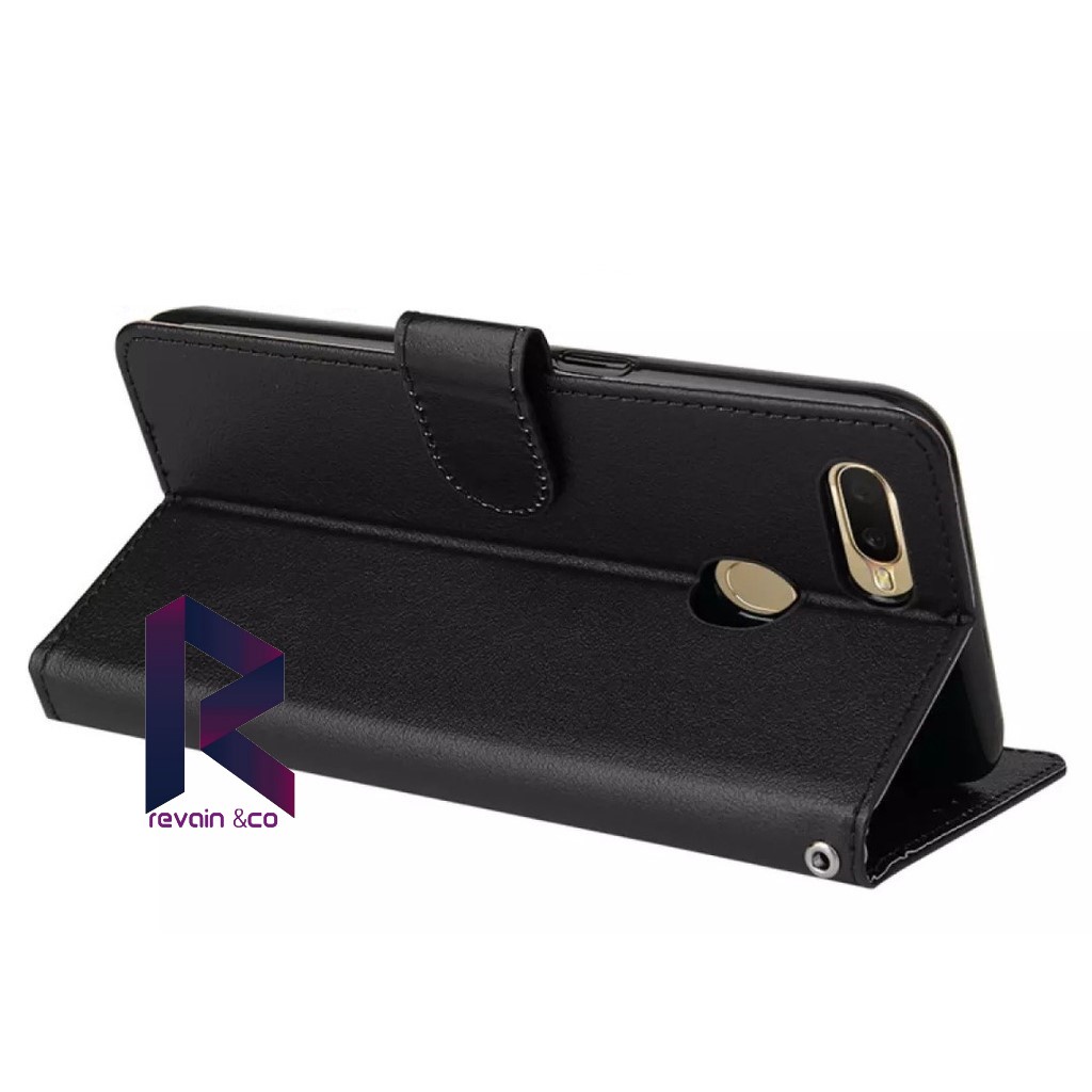 CASE OPPO F9 FLIP WALLET LEATHER KULIT PREMIUM SARUNG BUKA TUTUP FLIP CASE OPPO F9