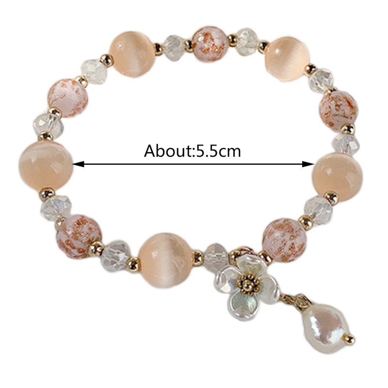 Fancyqube Gelang Manik-Manik Batu Kristal Alami Warna Oranye Hijau Biru Ungu Untuk Wanita