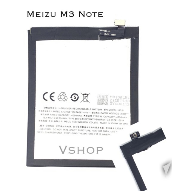 Baterai Batre Battery Meizu M3 Note Ver.1 M681H BT61