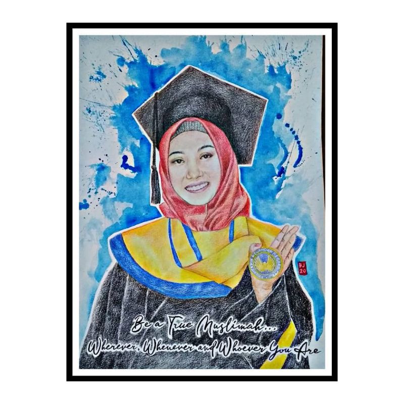 SKETSA WAJAH WARNA A4 (FREE BINGKAI)
